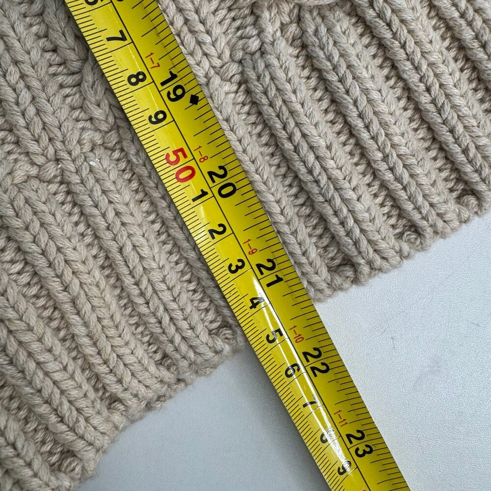 LL Bean Sweater Womens Size Small Petite Cable Knit 100% Cotton Crewneck - Picture 8 of 8